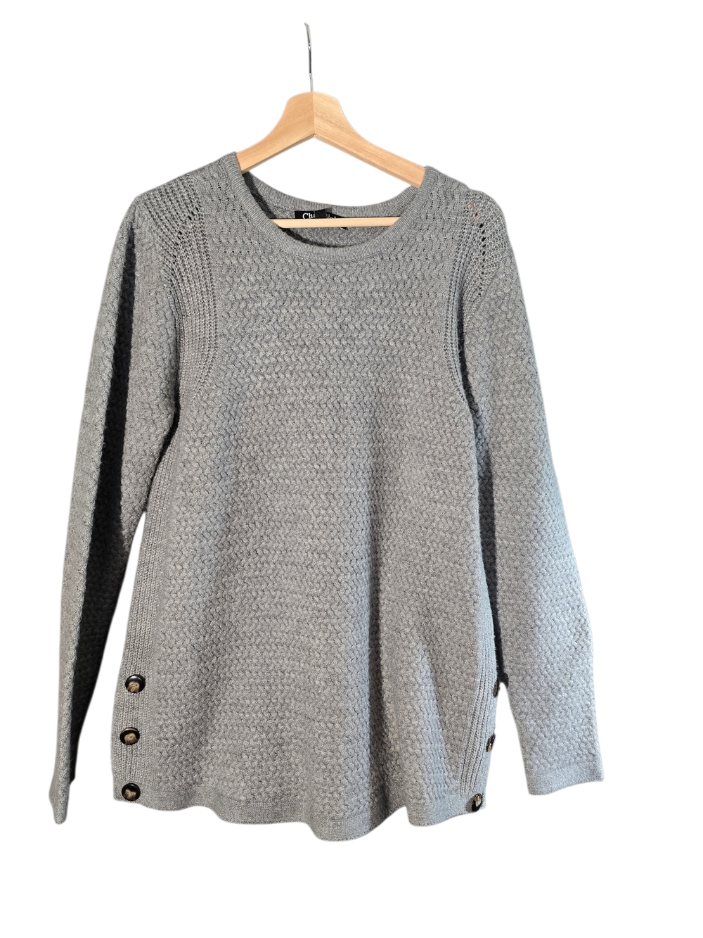 Chadwicks Minimalist Clean Girl Textured Knit‎ Tunic Sweater Women's MT